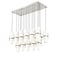 Z-Lite Cayden Linear Chandelier, 17-Light, 18 In.W x 42 In.L x 16.75 In.H, Brushed Nickel/Clear 1946P-17L-BN - alternate 4